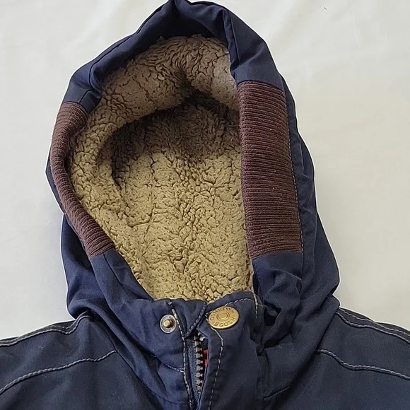 Oshkosh B’gosh Navy Blue Hooded Jacket Winter Coat Full Zip Kids Boys 3T - Picture 2 of 10